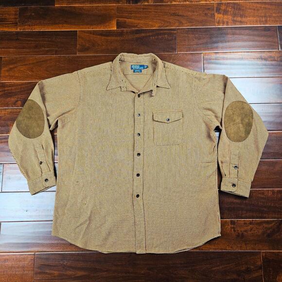 Ralph Lauren Other - Vintage Polo by Ralph Lauren Bowen Flannel Suede Elbow Patches Men's XL
